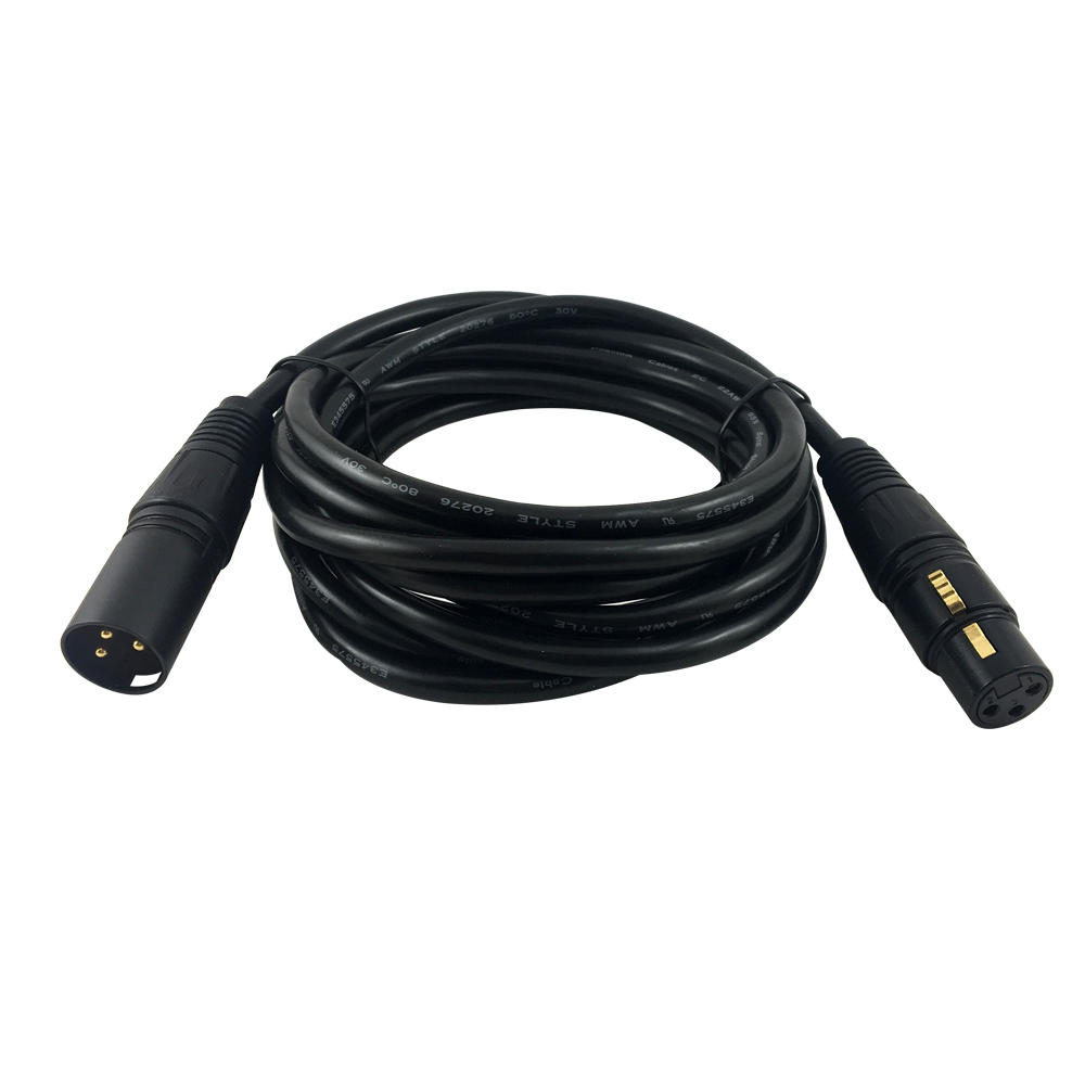 fc801 Cab PAU 105 All Professional Audio Cables XLR 3 pin Male to XLR 3 pin Female Balanced Cable Black