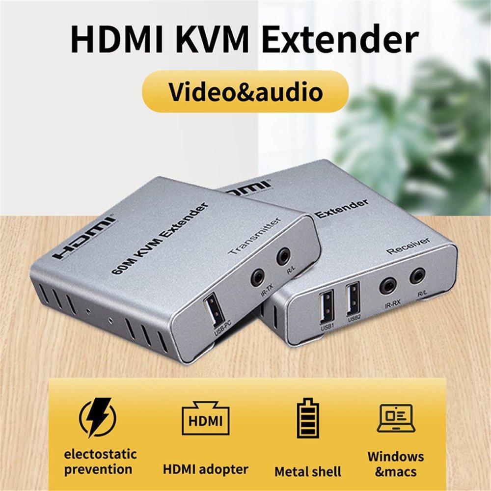 60M USB KVM HDMI Extender 1