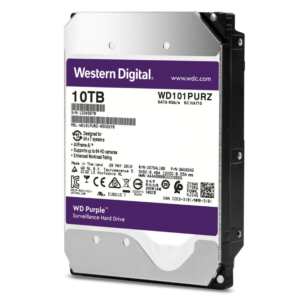 10TB 256MB IntelliPower RPM   SATA3 Western Digital Purple Drive 1