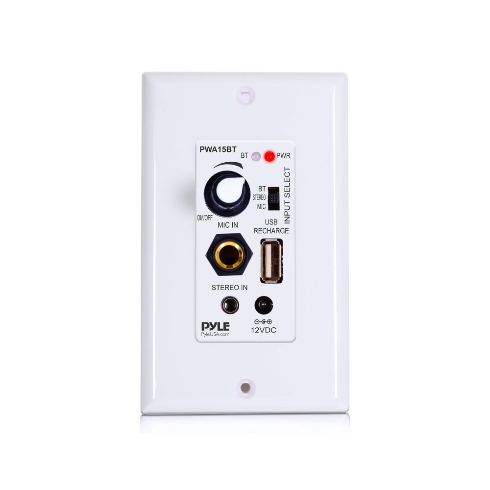 Bluetooth In Wall Receiver Wall Plate Audio Control Amplifier