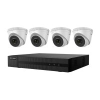 Hikvision EKI K41T44 4 Channel NVR 1TB with 4 x 4MP Outdoor Turret Cameras 2.8mm Lens