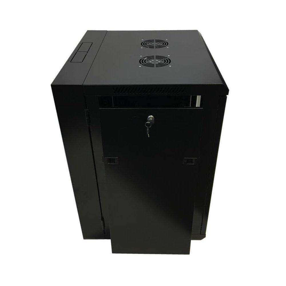 Wall Mount Swing Out Cabinet 15U x 18.5  Usable Depth Black 3