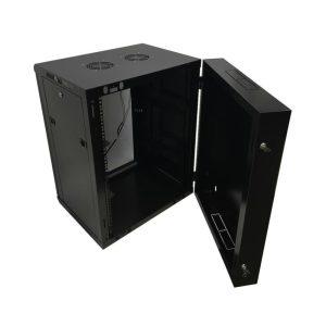 Wall Mount Swing Out Cabinet 15U x 18.5  Usable Depth Black 4