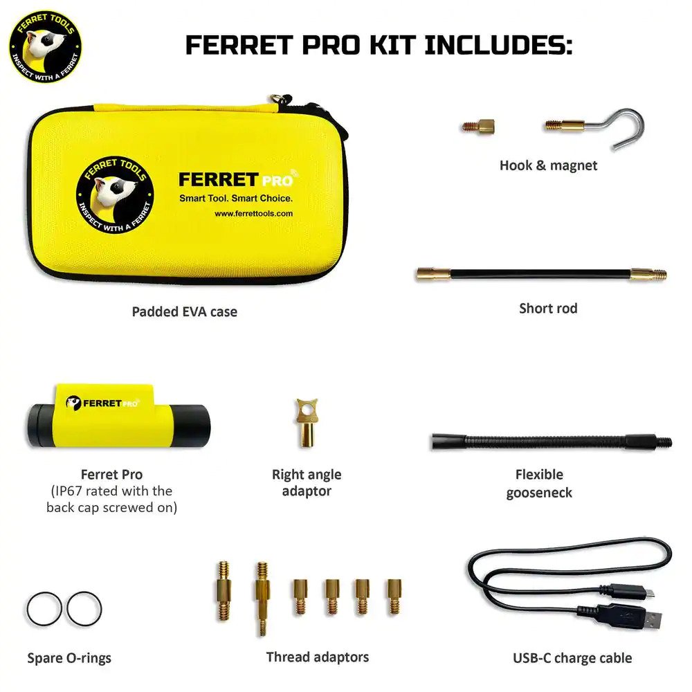 Ferret Wi Fi Wireless Inspection Camera and Cable Pulling Tool