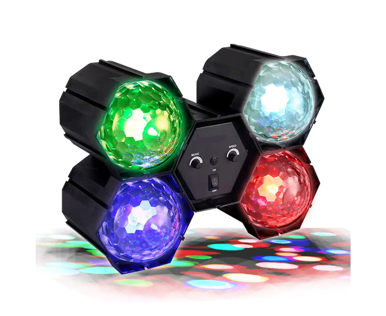 4 WAY DISCO LIGHT PARTY TIME FOR INDOOR USE