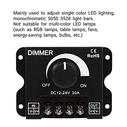 Dimmer Controller DC 12V24V for Led Strip Single Color LED Strip 6