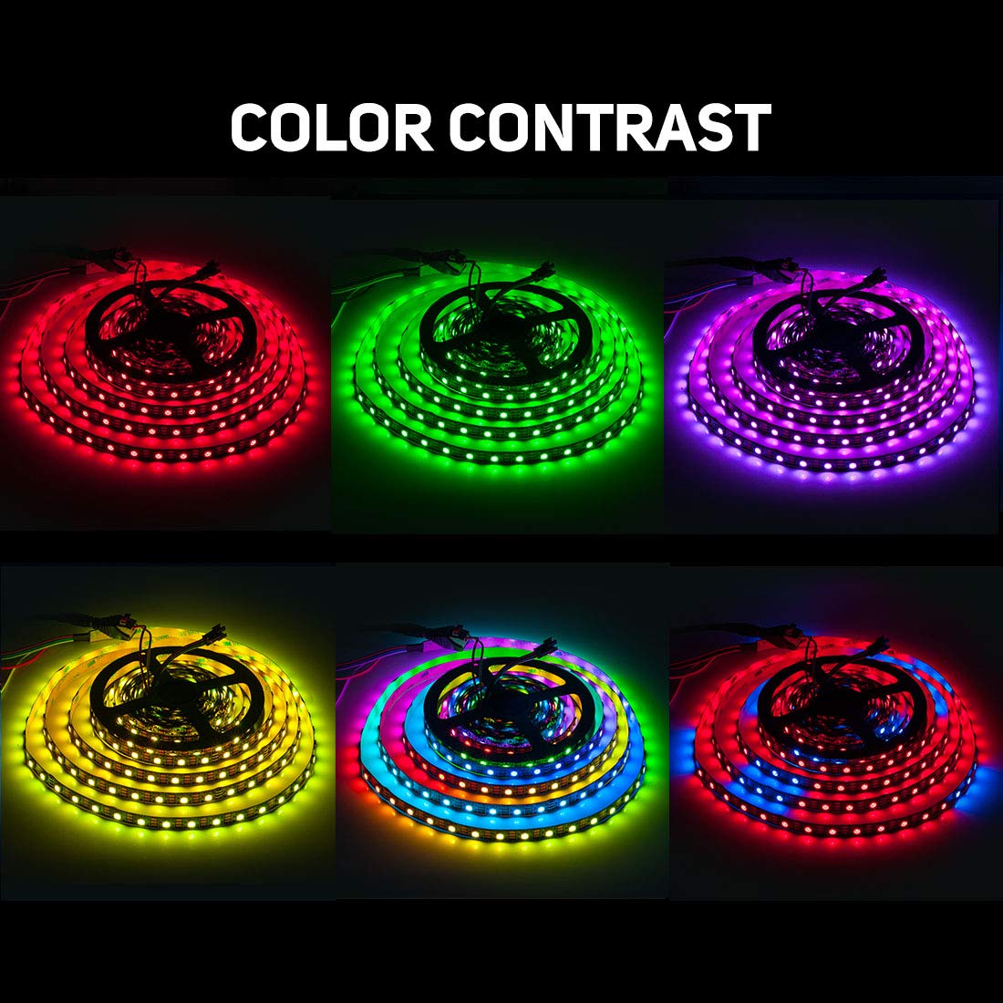 Dream Color Programmable Digital Flexible LED Pixel Rope Light Non Waterproof 1
