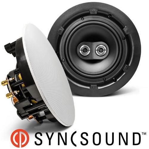 SyncSound SS ICS6 DVC 6.5 Stereo In Ceiling 80 Watts 8 Ohms Speaker 1 Unit