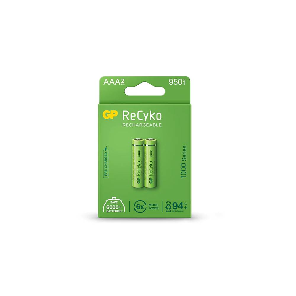 GP ReCyko battery 950mAh AAA (1000 Series, 2 battery pack) (2)