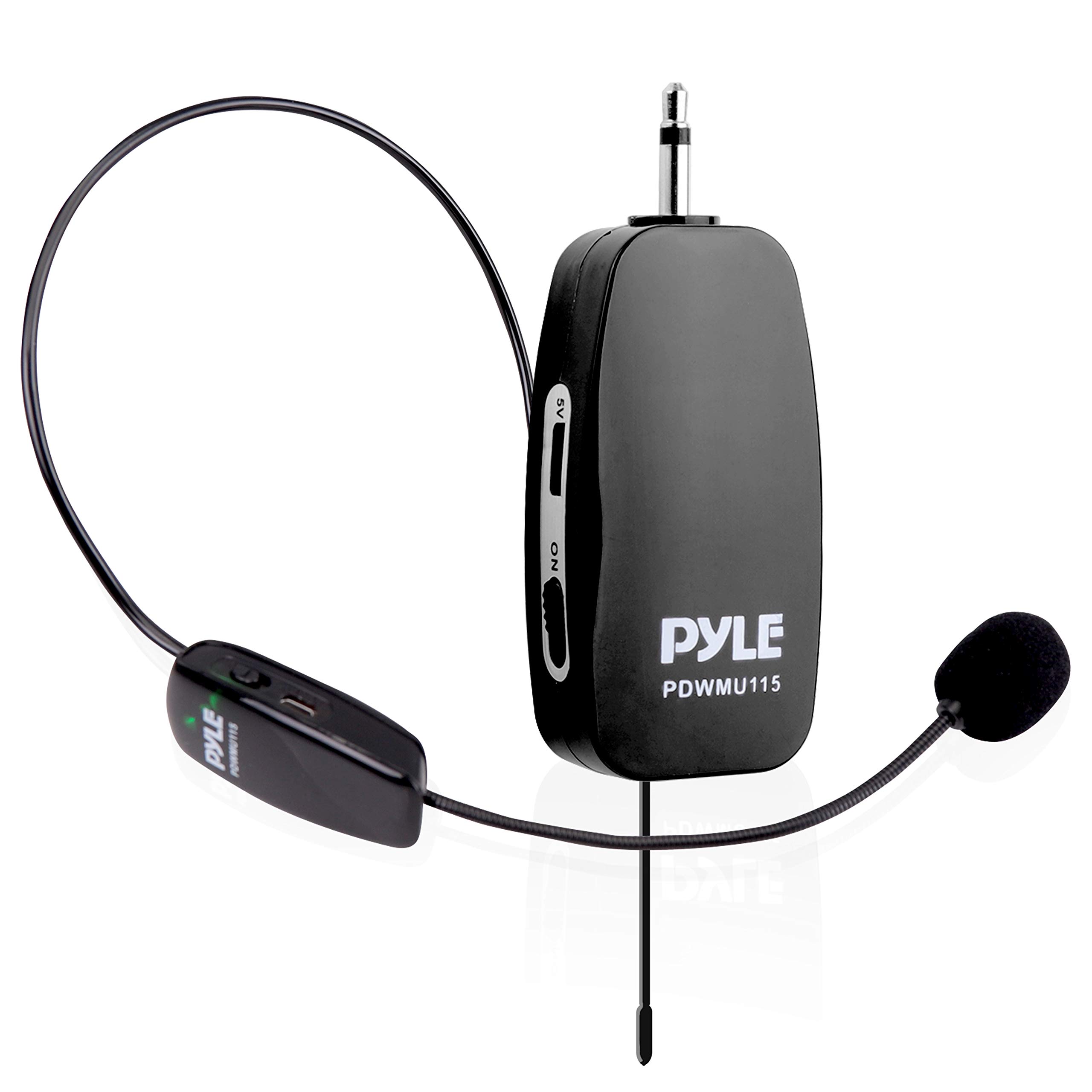 Pyle PDWMU115 UHF Wireless Microphone System with Headset Mic Portable & Professiona (2)